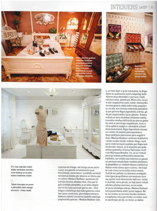 Madam Bonbon "Latvijas Architektūra" jūnijs/jūlijs 2013 - page 4